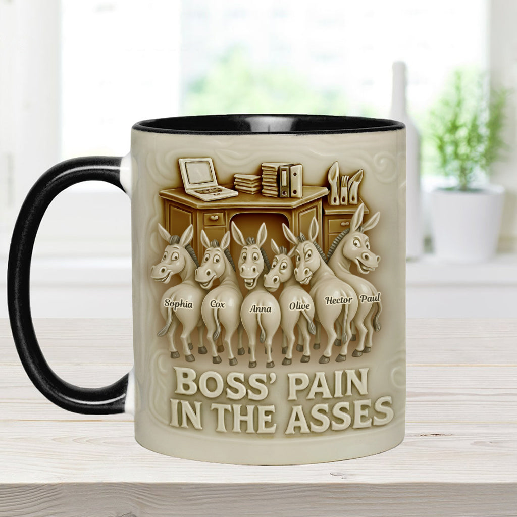 Funny Boss Pain in the Asses Donkey - Personalized Colleague Accent Mug