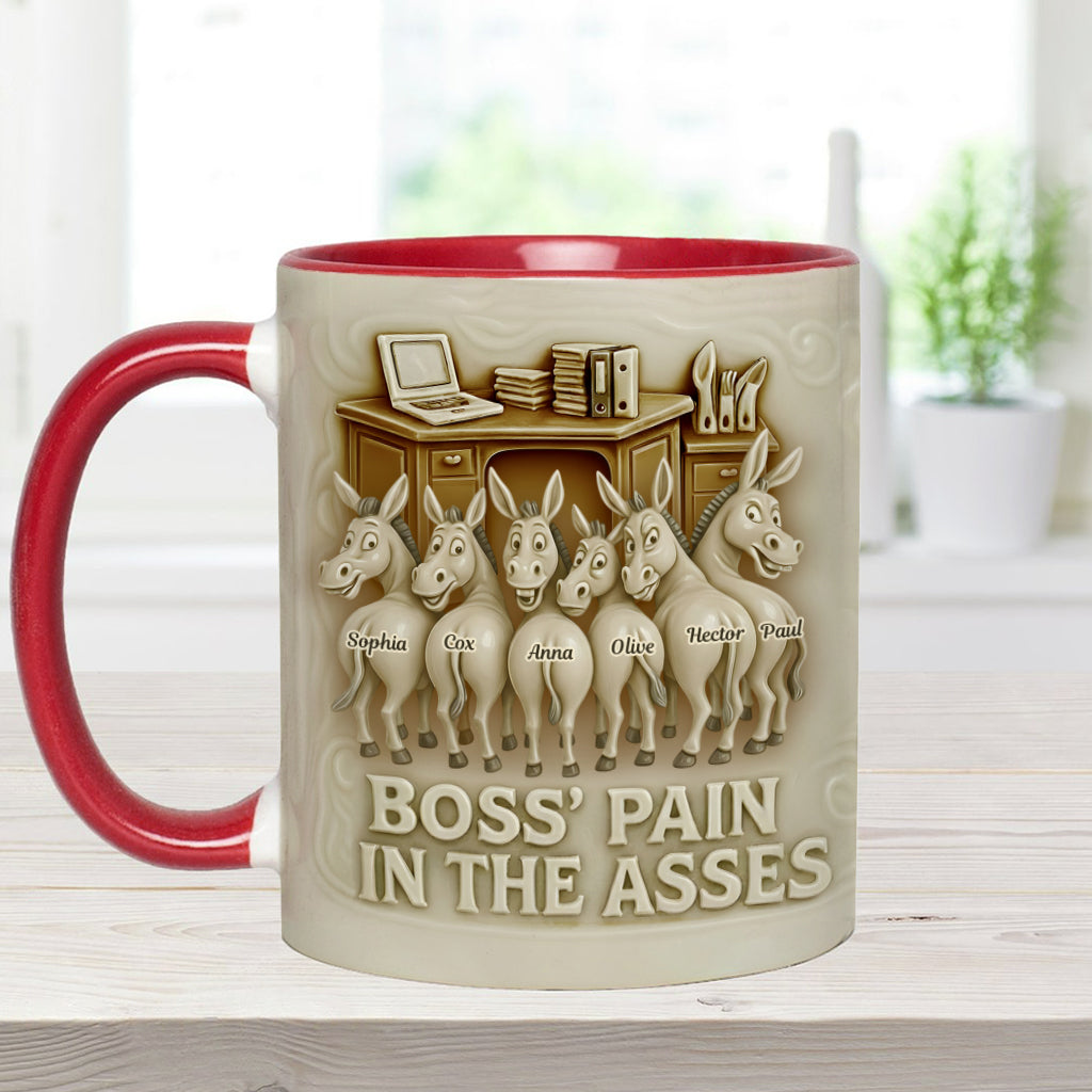 Funny Boss Pain in the Asses Donkey - Personalized Colleague Accent Mug