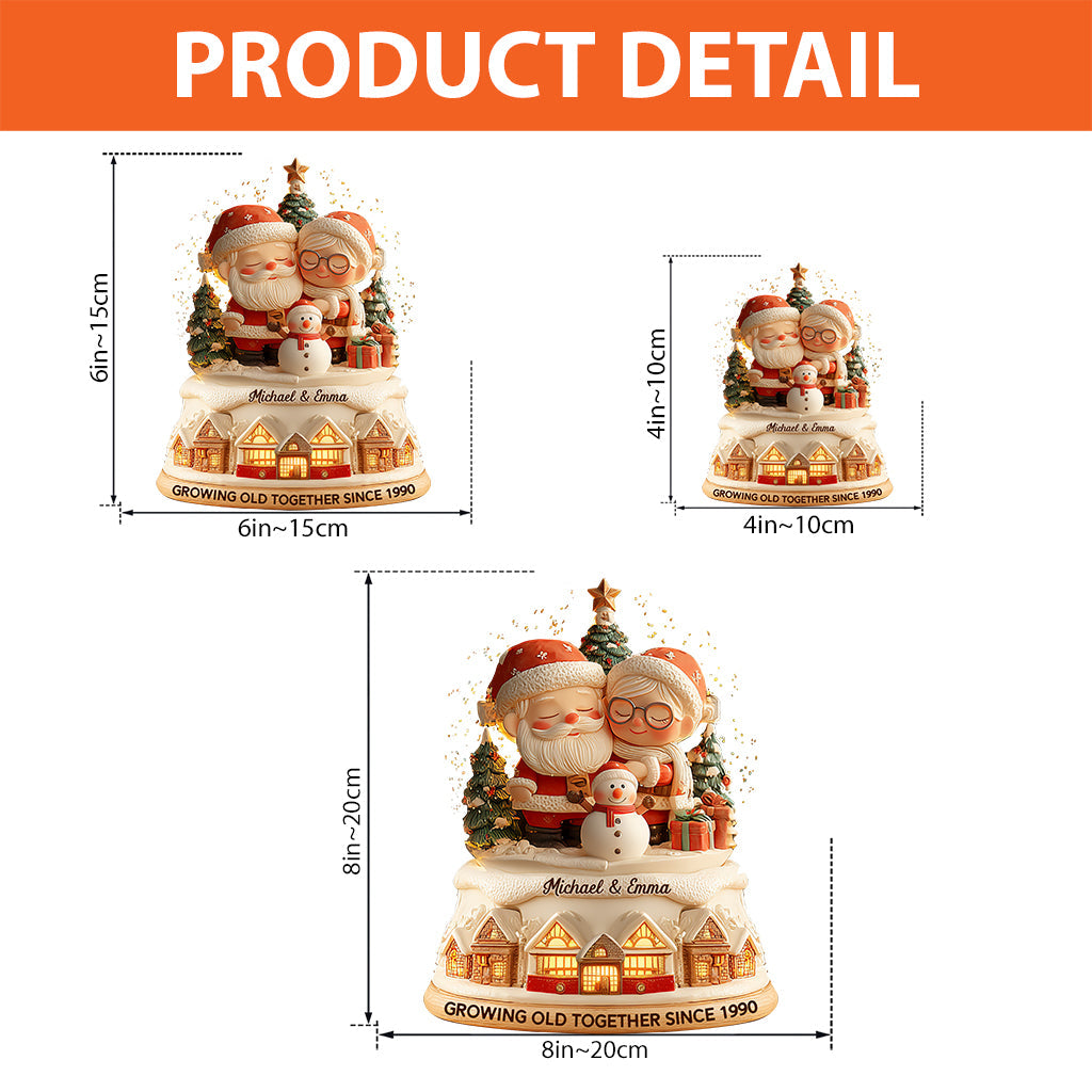 Growing Old Together - Personalized Couple Custom Shaped Acrylic Plaque