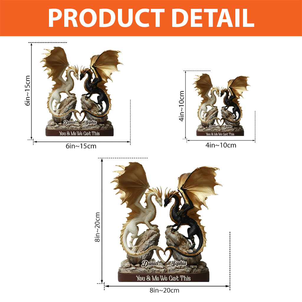 You & Me We Got This - Personalized Dragon Custom Shaped Acrylic Plaque