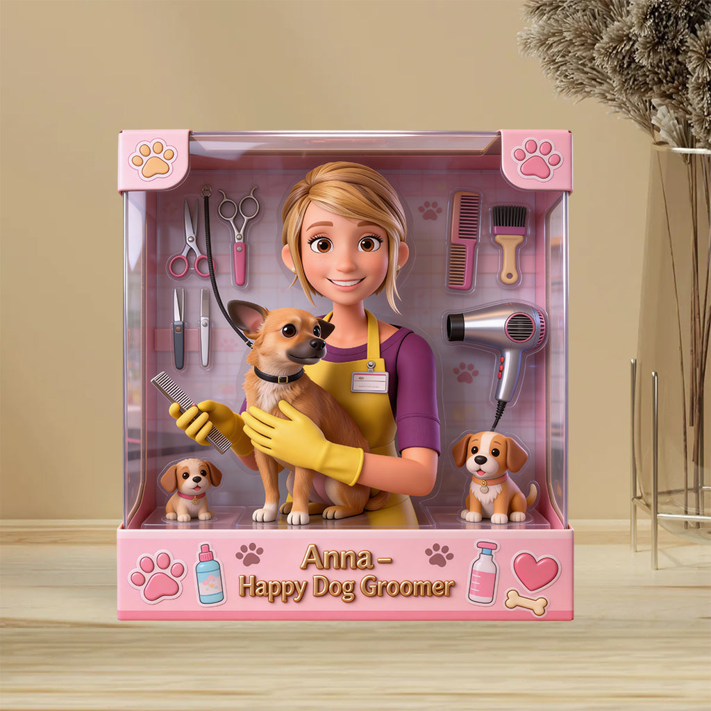 Best Dog Groomer - Personalized Dog Groomer Custom Shaped Acrylic Plaque