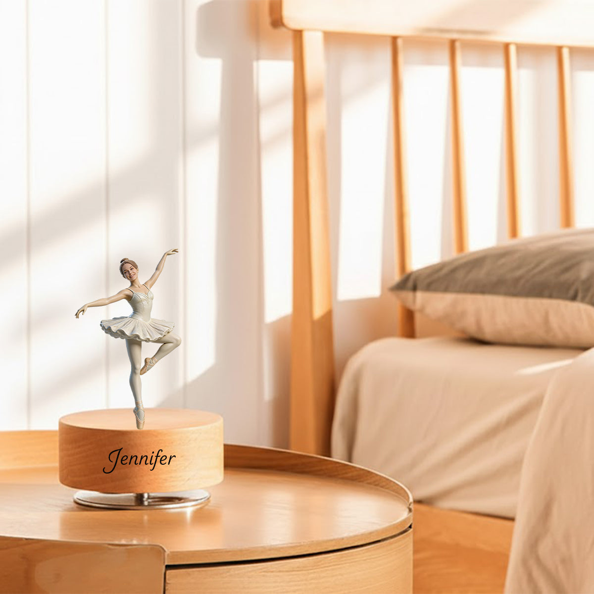 Custom From Any Photo - Personalized Ballet Rotating Music Plaque