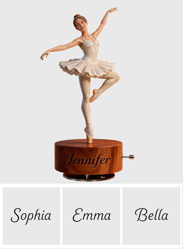 Custom From Any Photo - Personalized Ballet Rotating Music Plaque