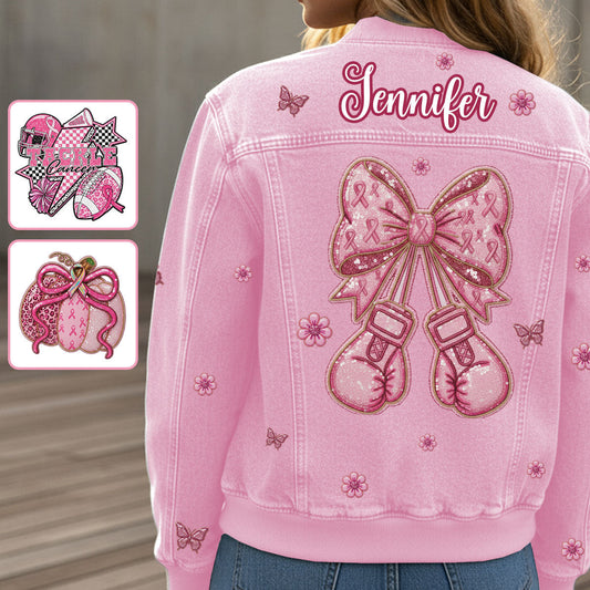 We Wear Pink - Personalized Breast Cancer Awareness Bomber Jacket