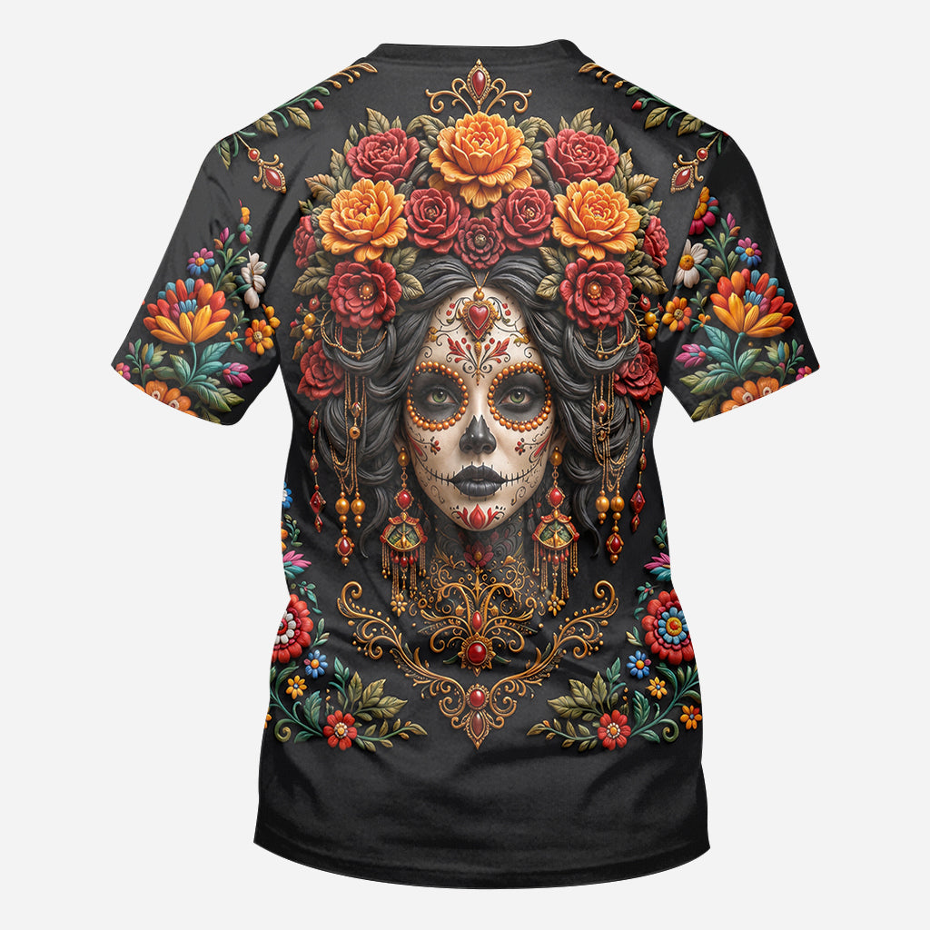 Day Of The Death - Personalized Latina Women All Over Shirt