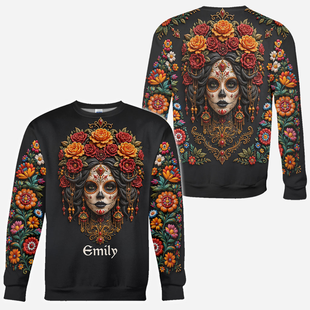 Day Of The Death - Personalized Latina Women All Over Shirt