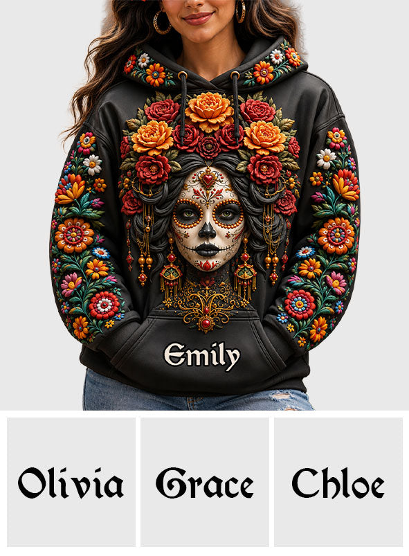 Day Of The Death - Personalized Latina Women All Over Shirt