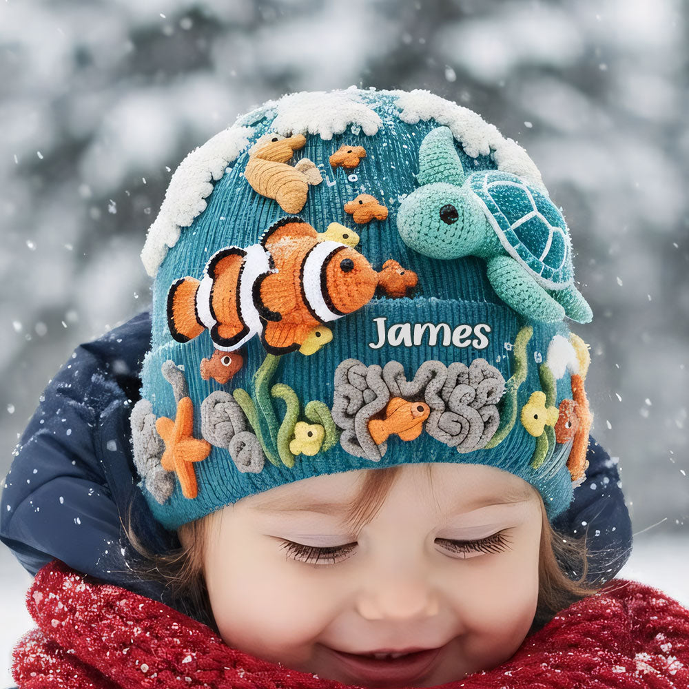 Sea Lover Turtle Fish - Personalized Turtle Beanie Hat