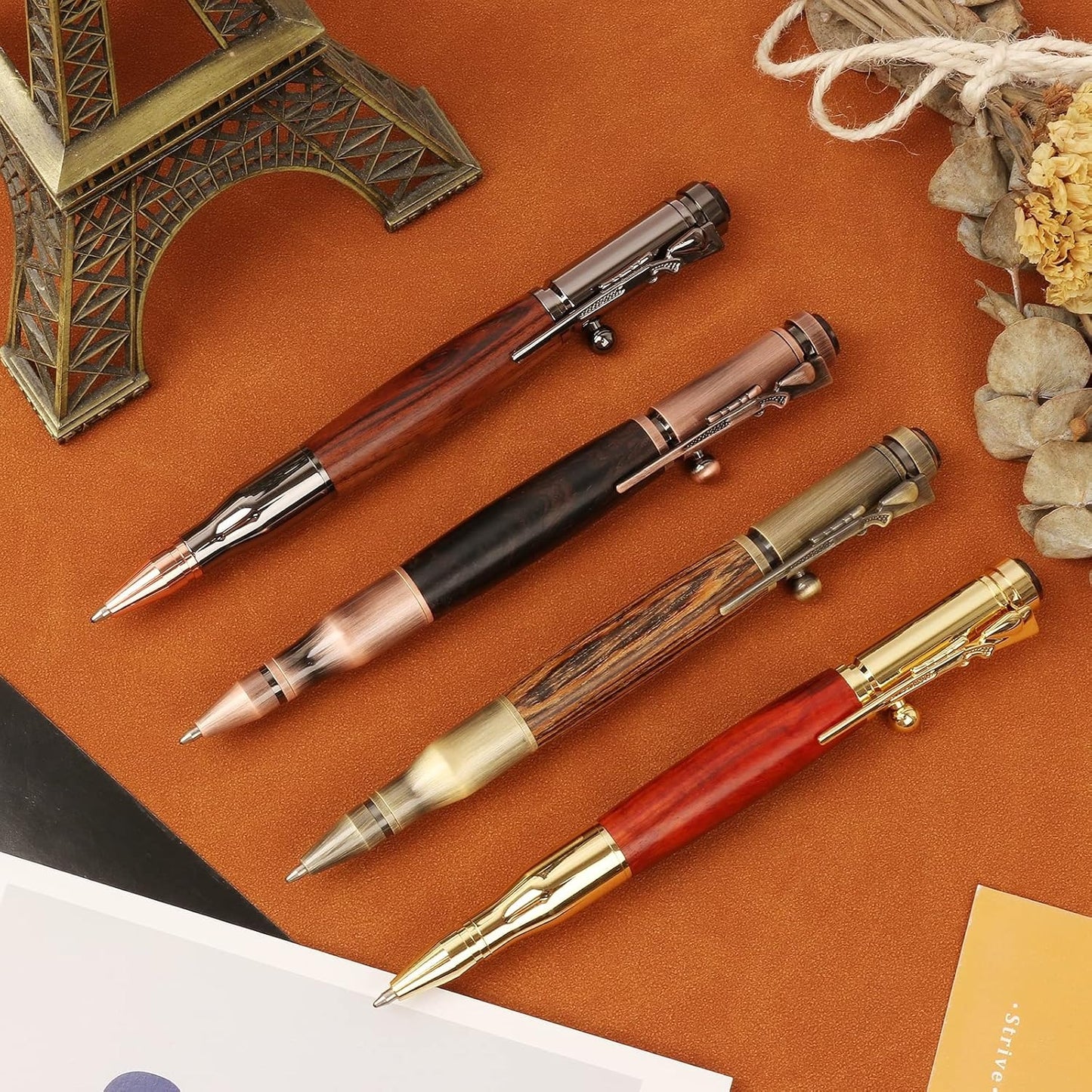 Bolt Action Pen with Compass & Extra Refill