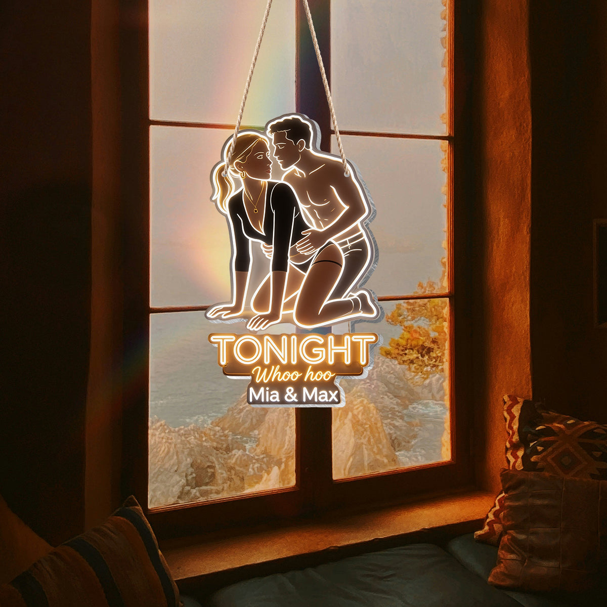 Tonight - Personalized Spicy Couple LED Light Acrylic Sign