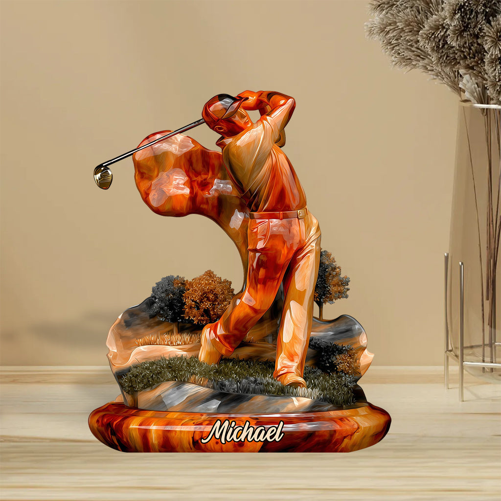 Love Golfing - Personalized Golf Custom Shaped Acrylic Plaque