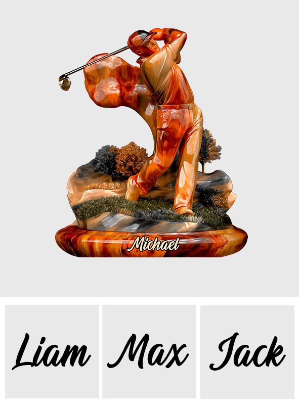 Love Golfing - Personalized Golf Custom Shaped Acrylic Plaque