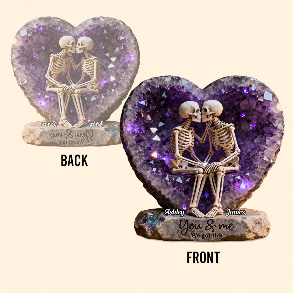 You & Me We Got This - Personalized Skull Custom Shaped Acrylic Plaque