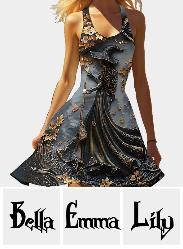 Beautiful Witch - Personalized Witch Sleeveless Dress