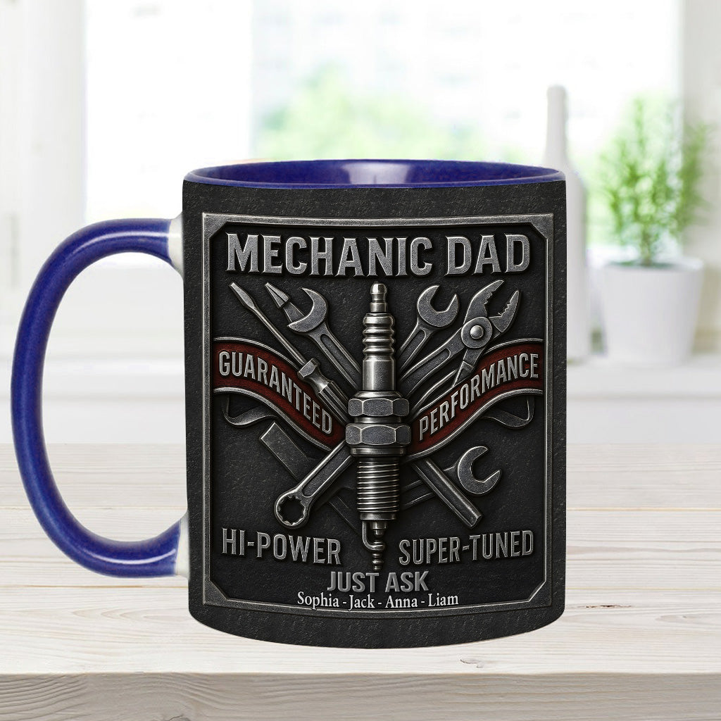 Mechanic Dad - Personalized Mechanic Accent Mug