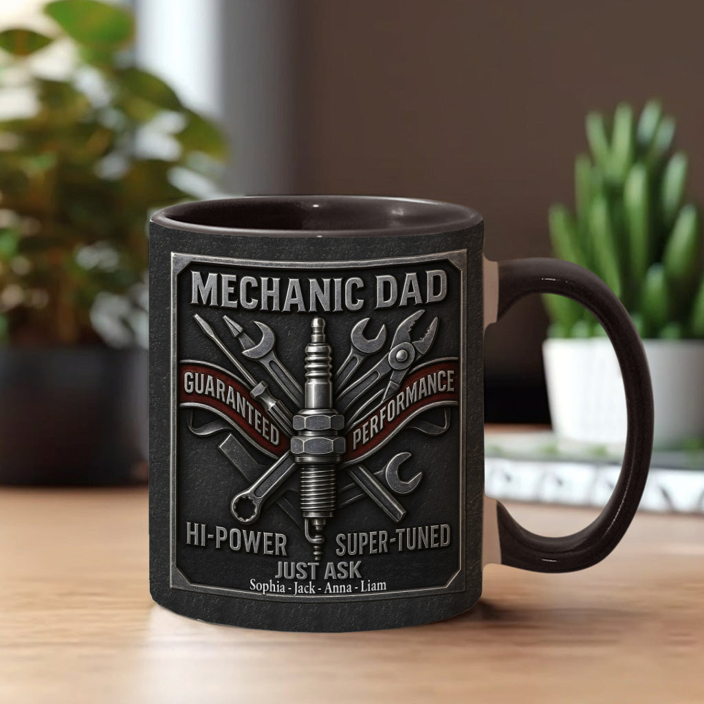 Mechanic Dad - Personalized Mechanic Accent Mug