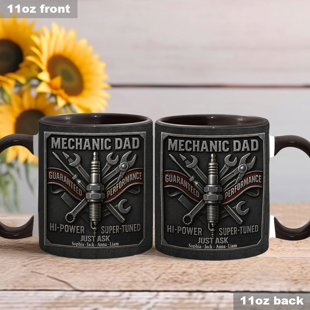 Mechanic Dad - Personalized Mechanic Accent Mug