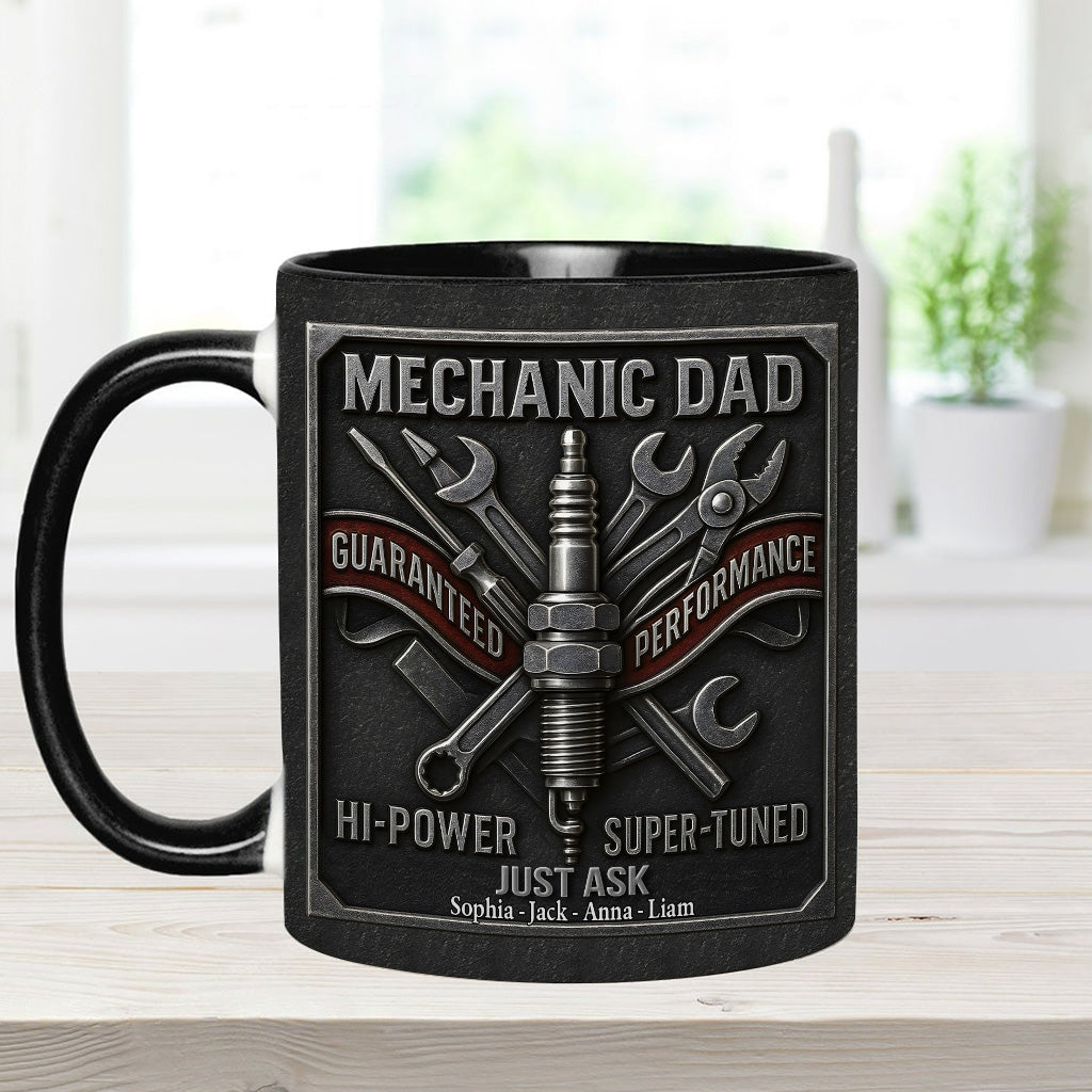 Mechanic Dad - Personalized Mechanic Accent Mug