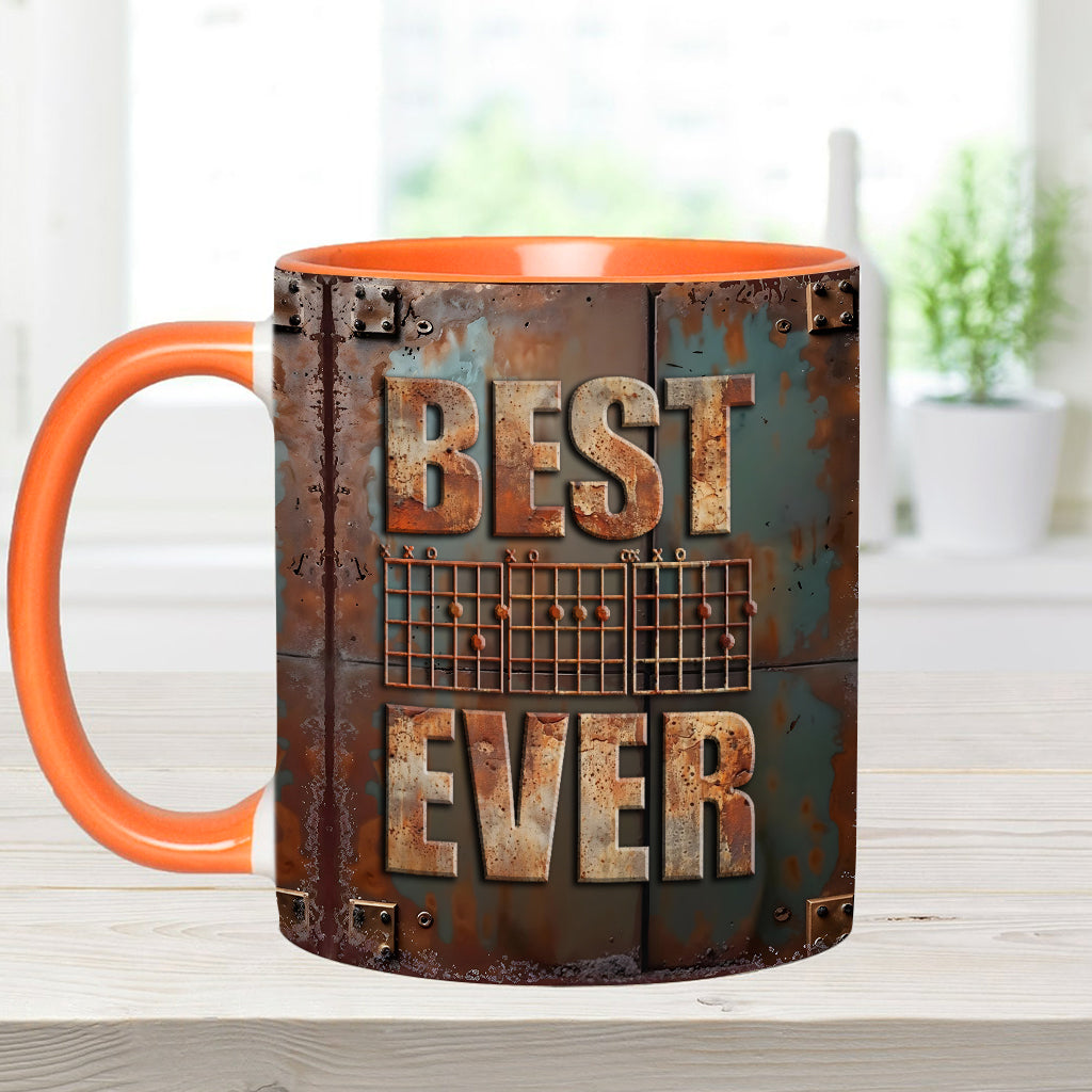 Best Guitar Dad Ever - Personalized Guitar Accent Mug