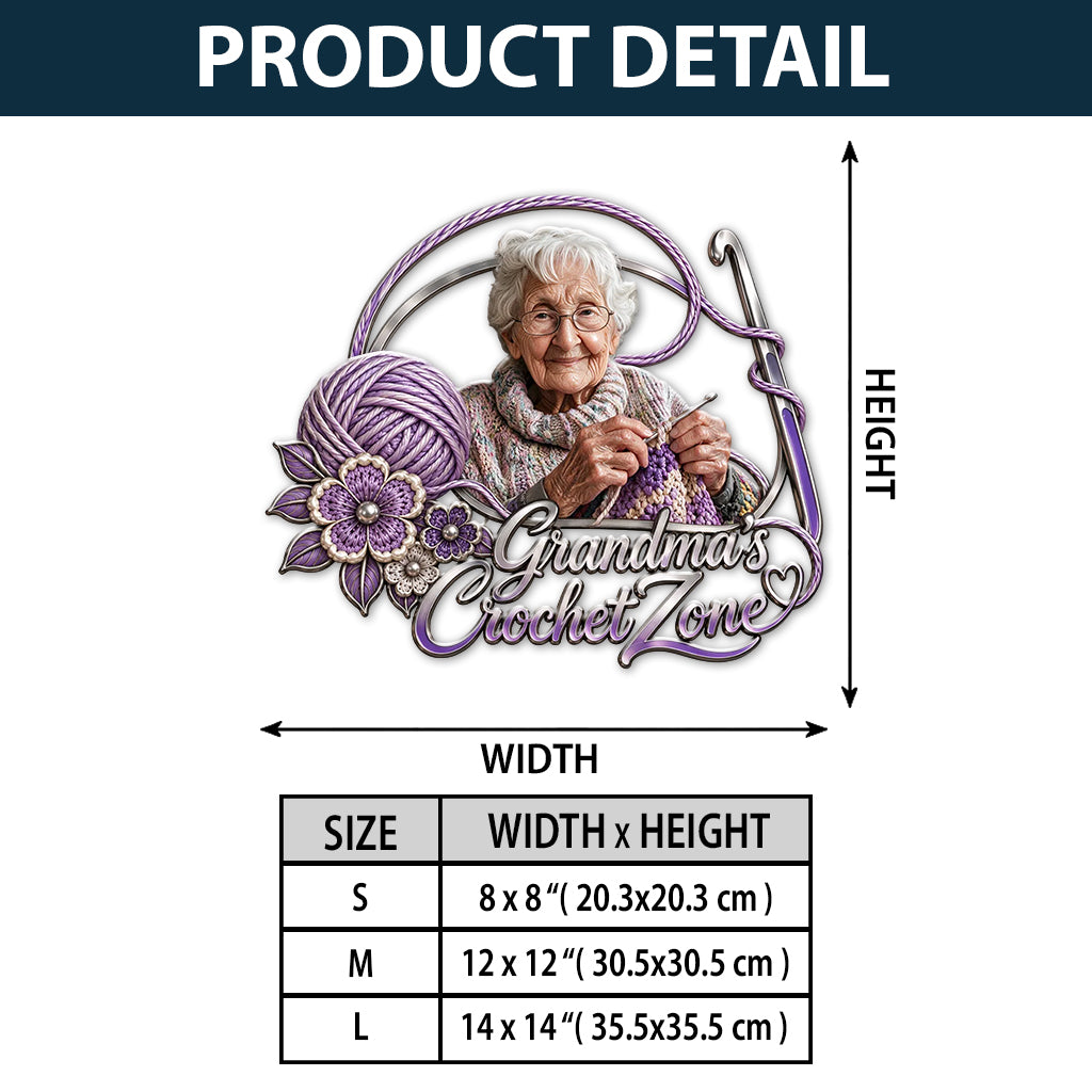 Crochet Lover Gift - Personalized Crocheting 3D Printed Cut Metal Sign