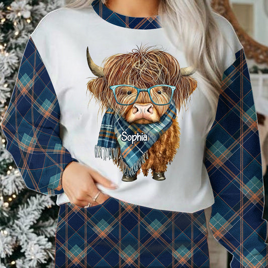 Love Highland Cows - Personalized Highland Cow Ugly Sweater
