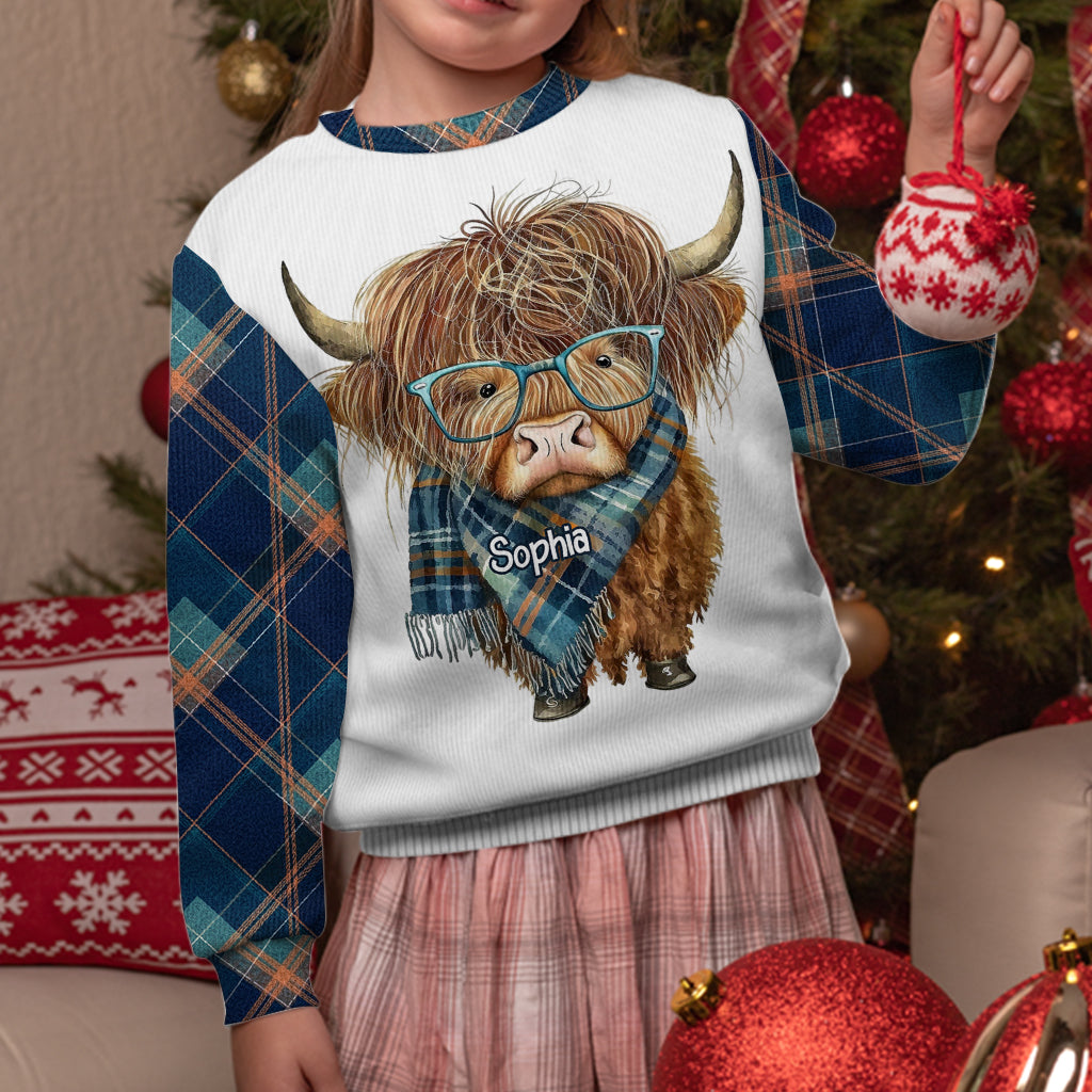 Love Highland Cows - Personalized Highland Cow Ugly Sweater