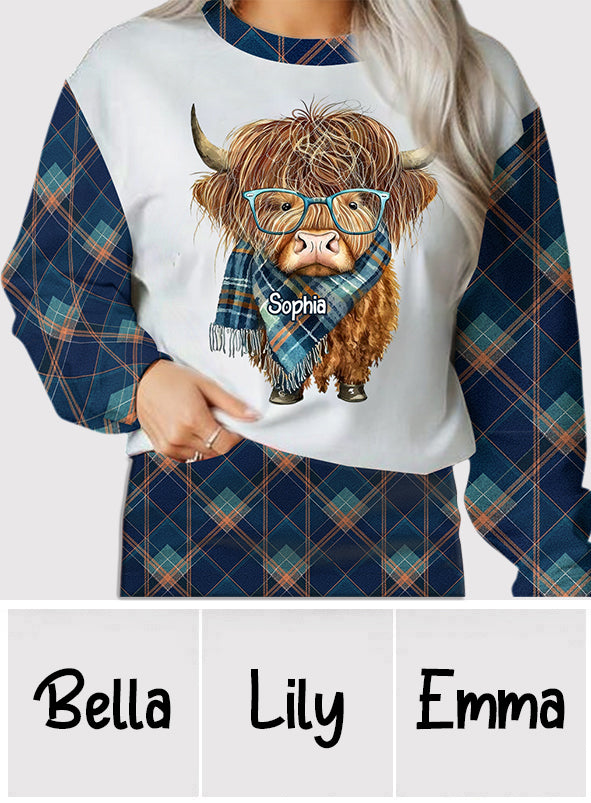 Love Highland Cows - Personalized Highland Cow Ugly Sweater