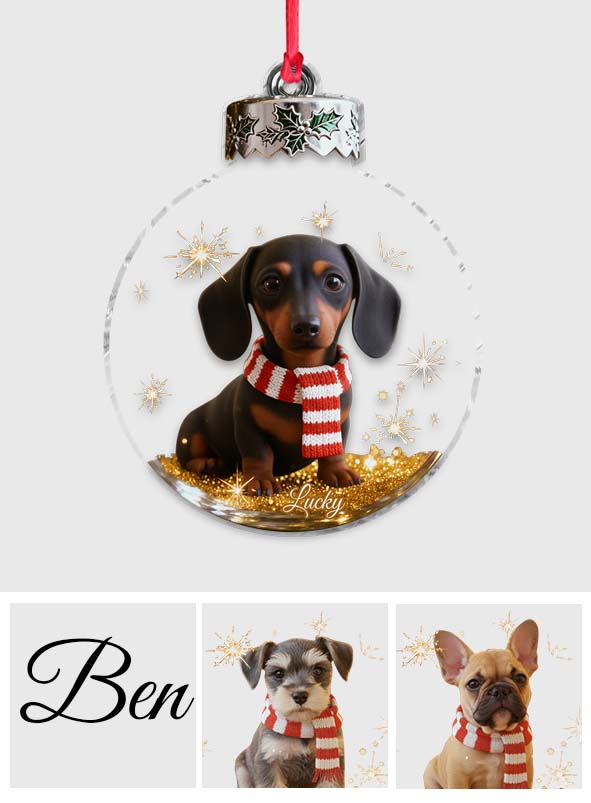 I Love My Dog - Personalized Dog Ornament