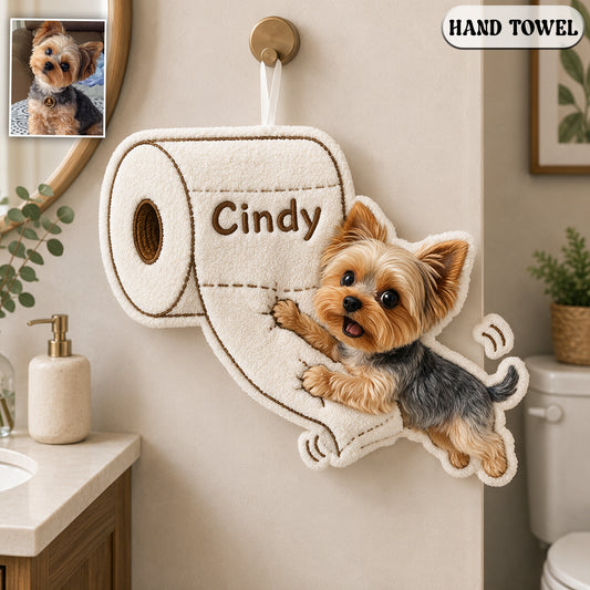 Funny Pet Hand Towel - Personalized Dog Hand Towel