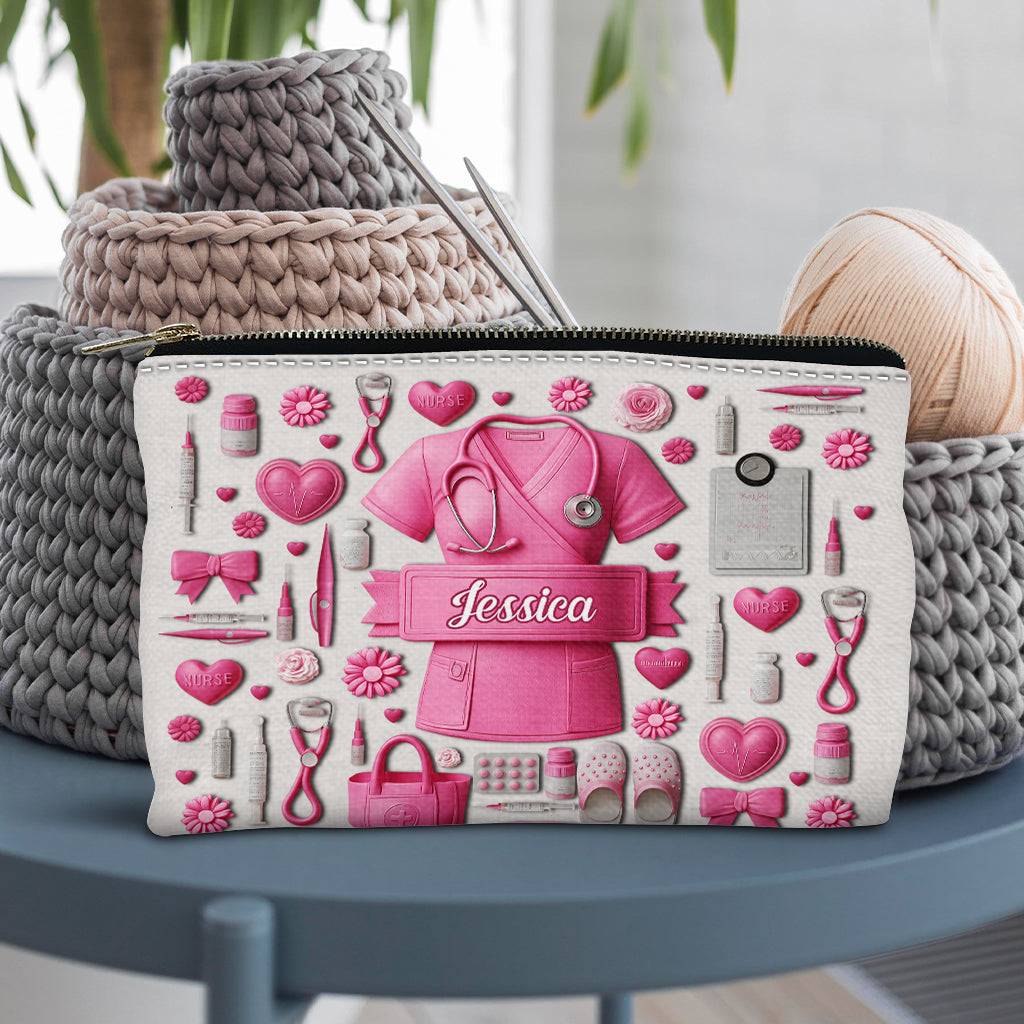 Nursing Is A Work Of Heart - Personalized Nurse Pouch