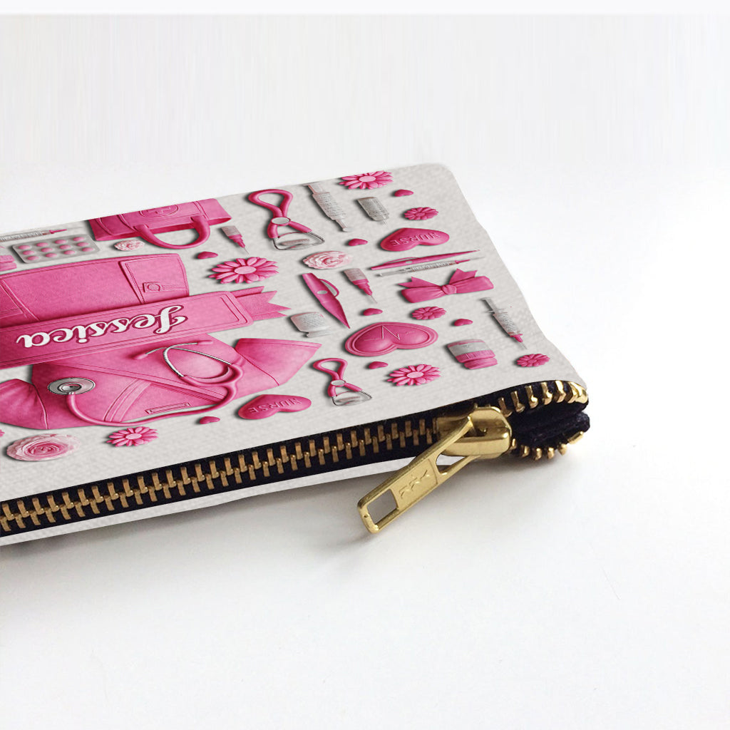 Nursing Is A Work Of Heart - Personalized Nurse Pouch