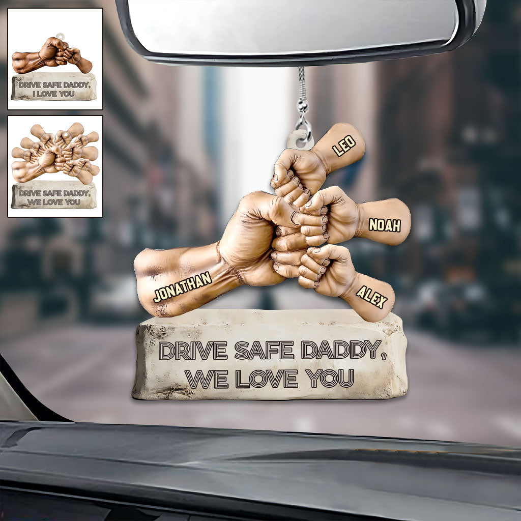 Daddy's Team - Personalized Father Car Ornament