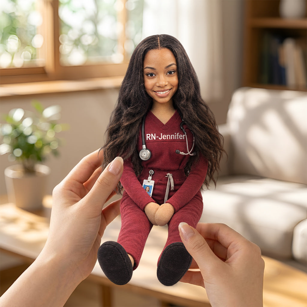 Funny Nurse Relax Toy - Personalized Nurse Posable Plush Doll