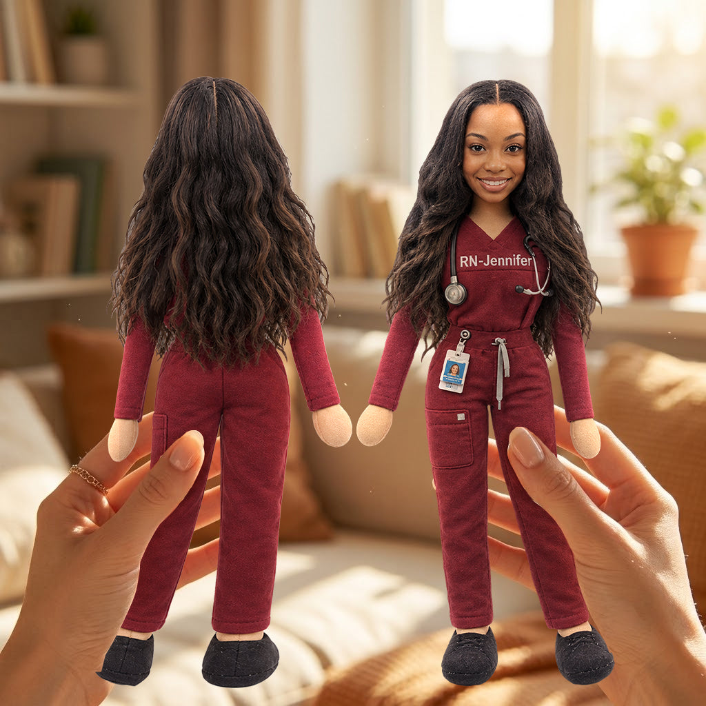 Funny Nurse Relax Toy - Personalized Nurse Posable Plush Doll
