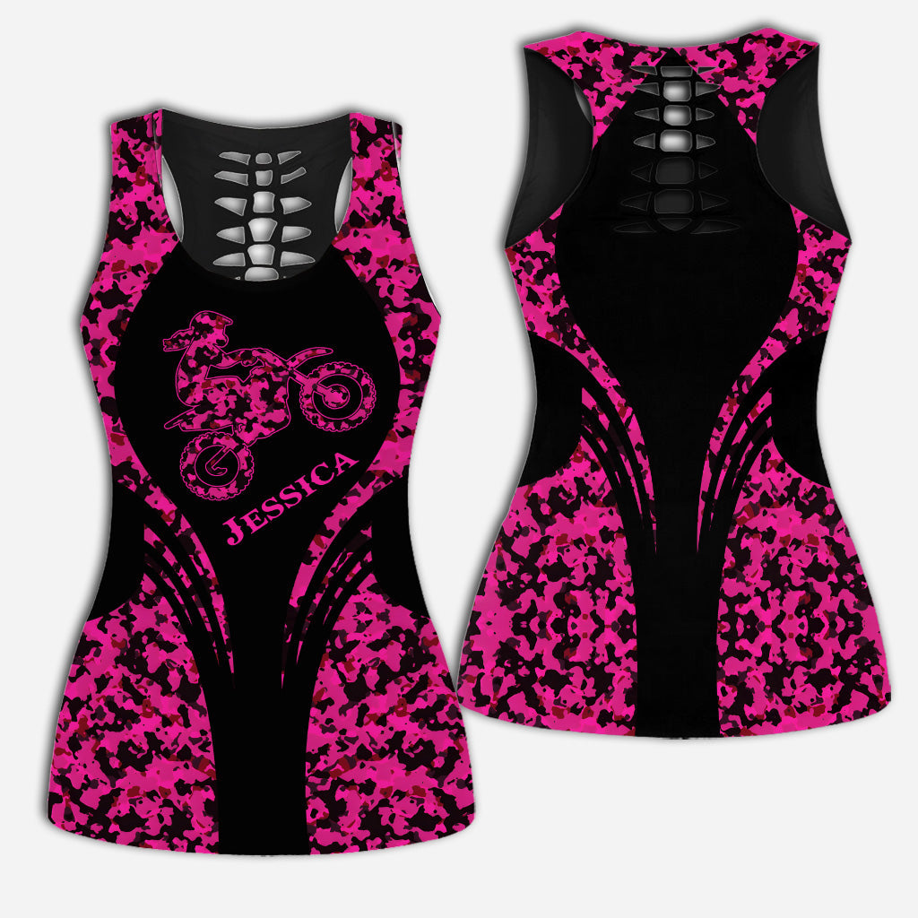 Dirt Girls - Personalized Dirt Bike Hollow Tank Top and Leggings