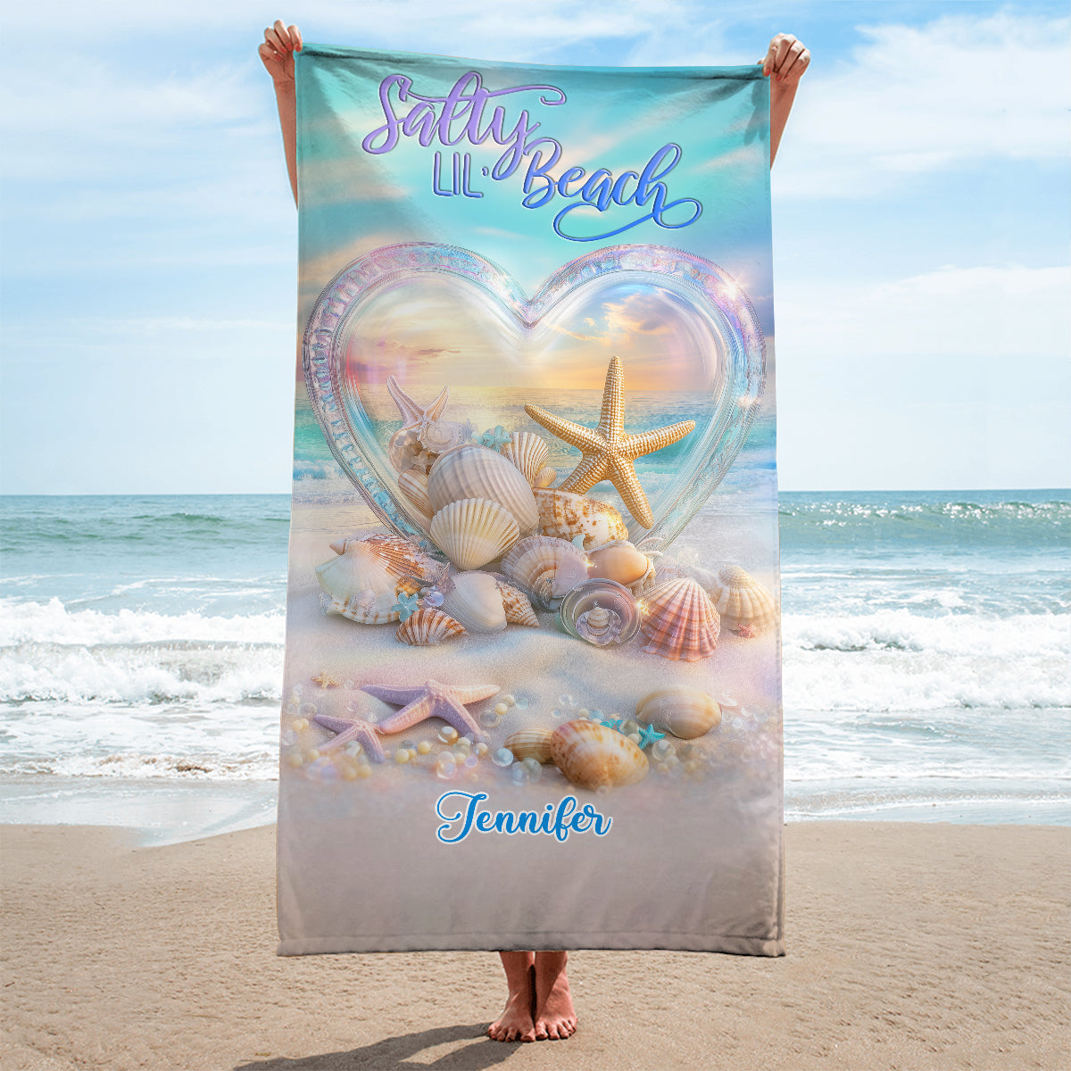 Salty Lil Beach - Personalized Sea Lover Quick-dry Beach Towel/ Bath Towel