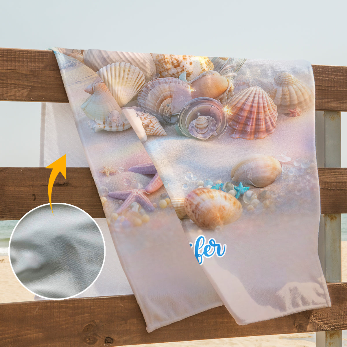 Salty Lil Beach - Personalized Sea Lover Quick-dry Beach Towel/ Bath Towel