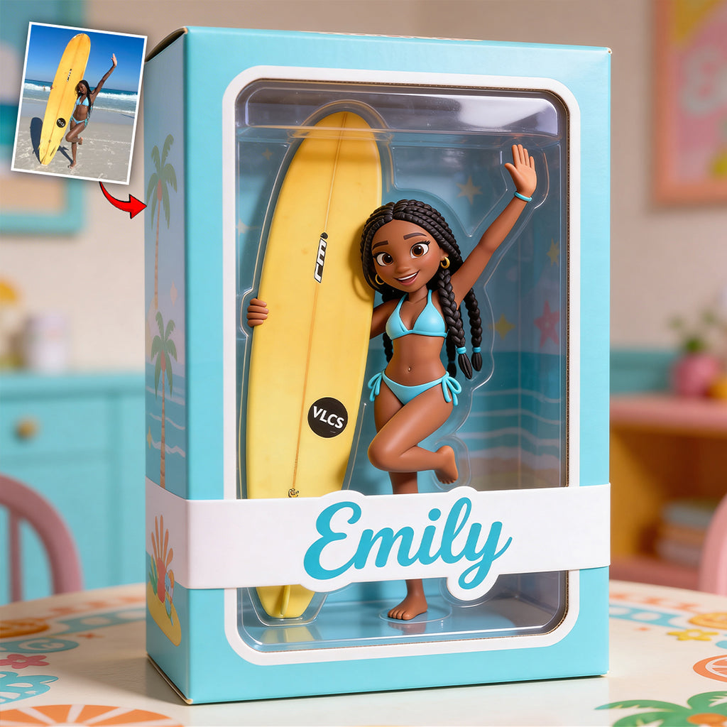 Custom Any Photo - Love Surfing - Personalized Surfing Custom Shaped Acrylic Plaque