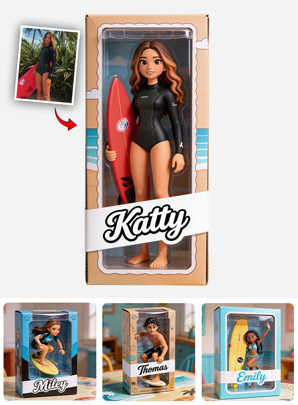 Custom Any Photo - Love Surfing - Personalized Surfing Custom Shaped Acrylic Plaque