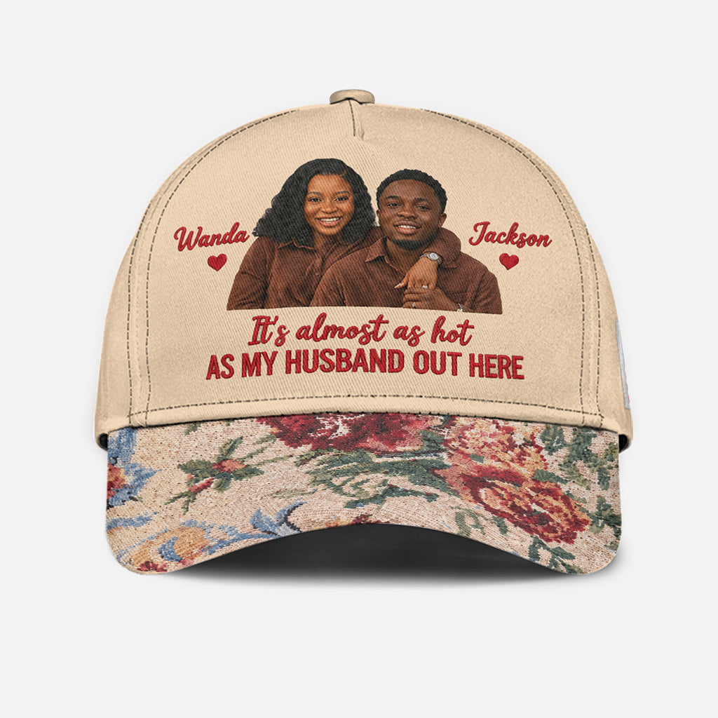 My Husband/Boyfriend Out Here Floral Hat - Personalized Couple Classic Cap