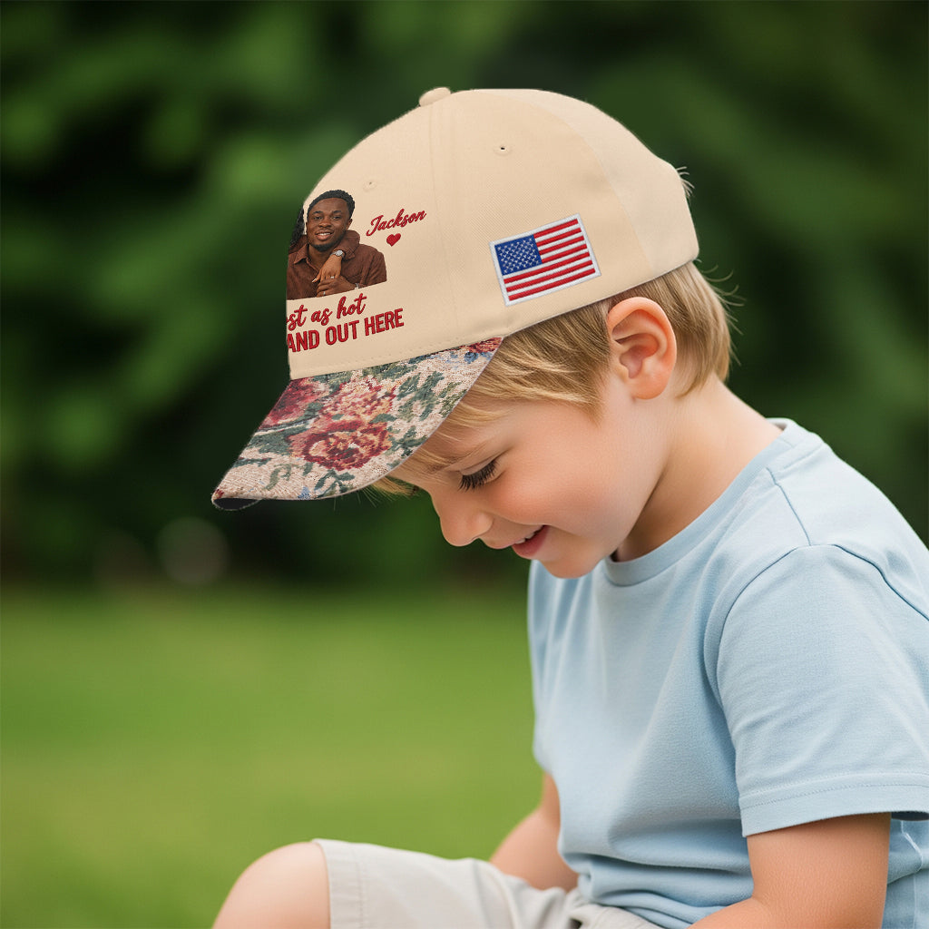 My Husband/Boyfriend Out Here Floral Hat - Personalized Couple Classic Cap