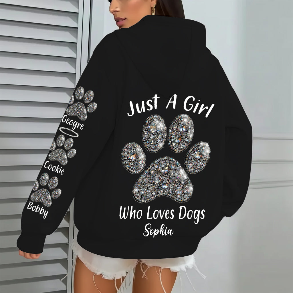 Just A Girl Who Loves Dogs - Personalized Dog All Over Shirt