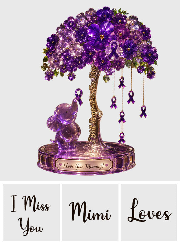 I Will Remember For You - Personalized Alzheimer Awareness Acrylic LED Night Light