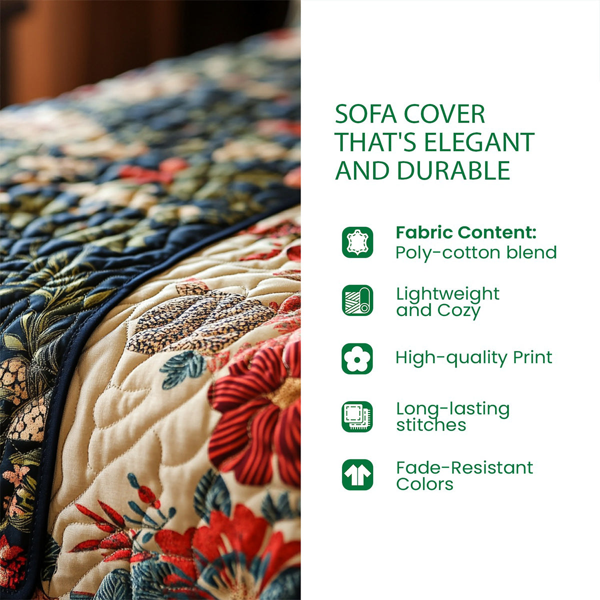Hippie Souls - Personalized Hippie Quilted Sofa/Couch Cover