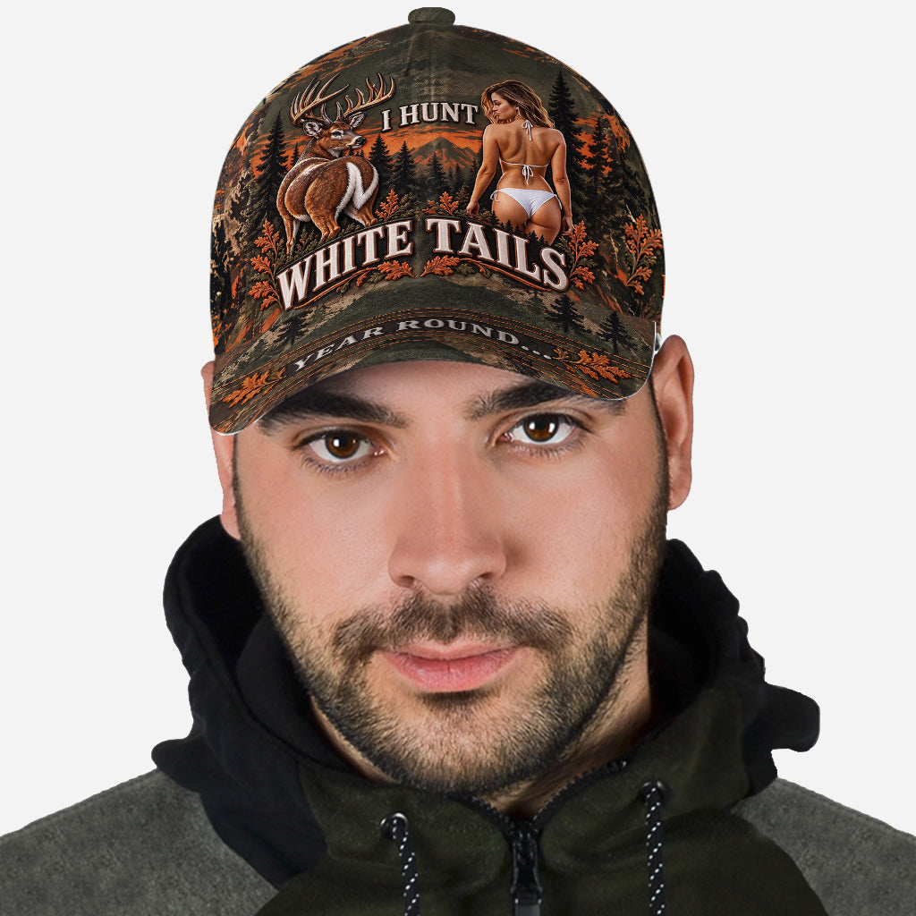 I Hunt White Tails Year Round - Personalized Hunting Classic Cap
