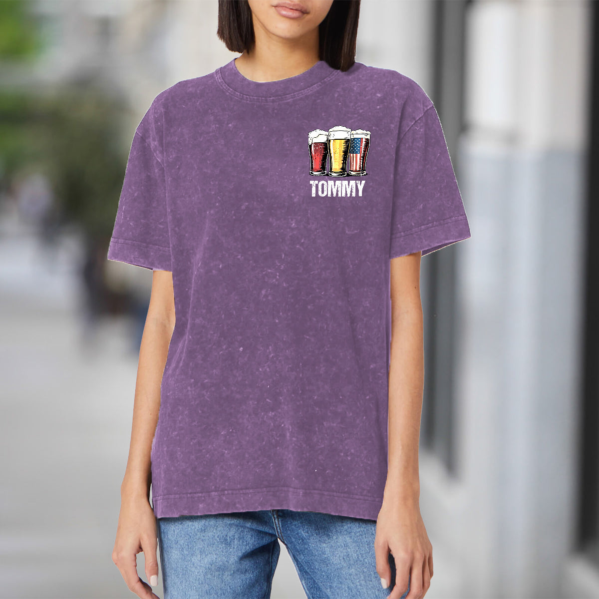 Red, White & Brew - Personalized Beer Wash T-Shirt