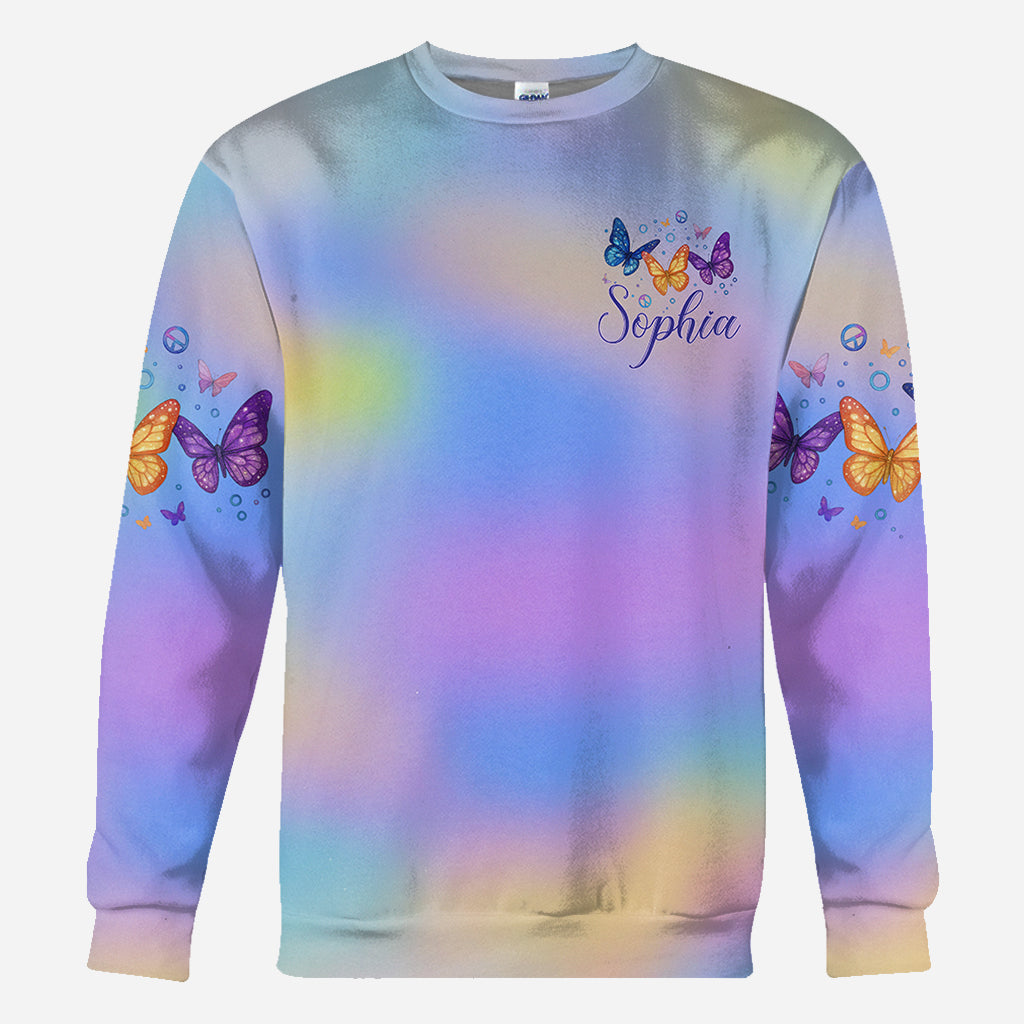 Fath Hope Love - Personalized Butterfly All Over Shirt