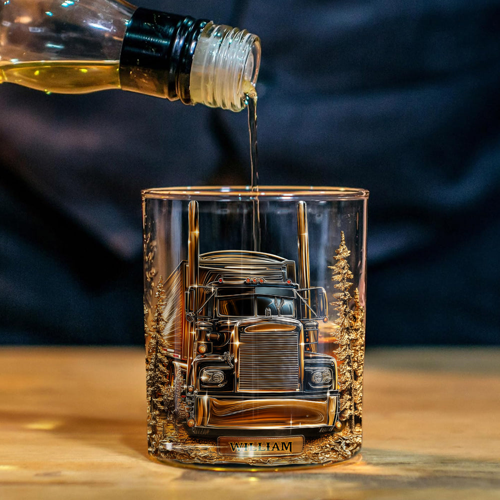 Best Truck Driver - Personalized Trucker Whiskey Decanter Set