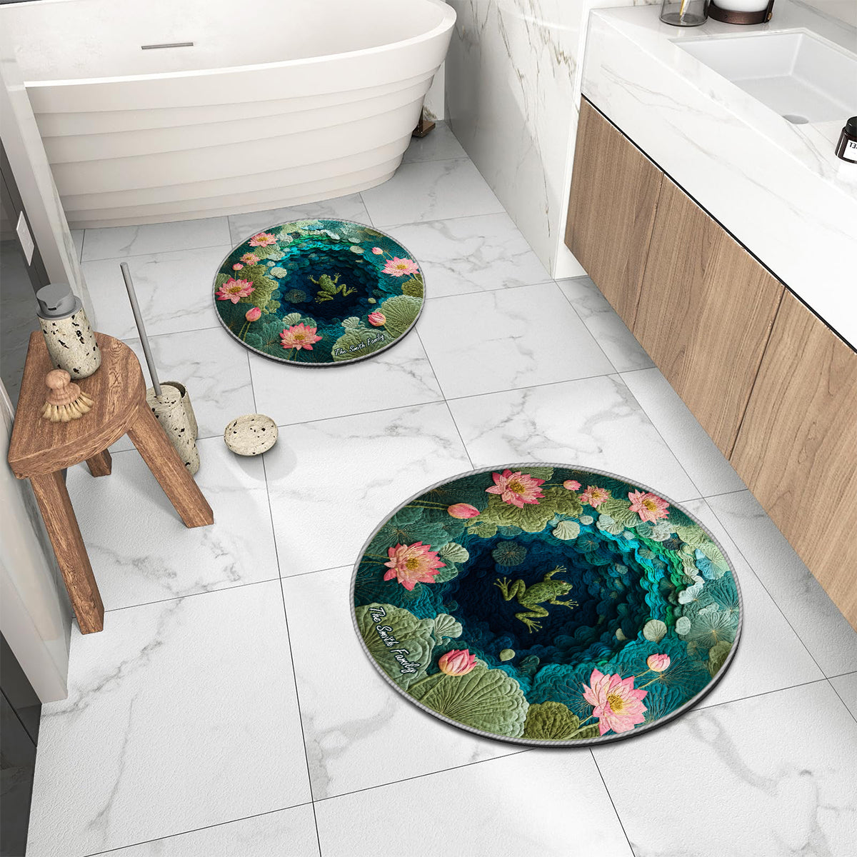 Love Frog - Personalized Frog Non-Slip Tufted Rug
