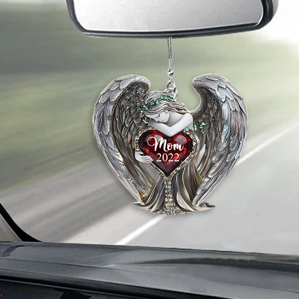 Angel Wings - Personalized Memorial Transparent Car Ornament